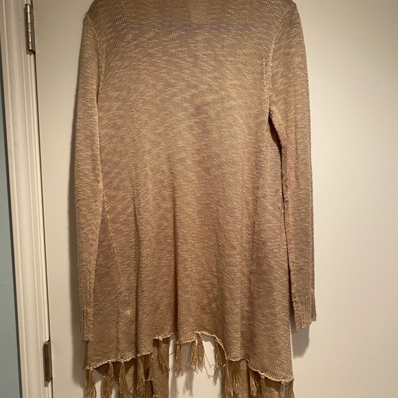 Tan fringe cardigan - Picture 2 of 4